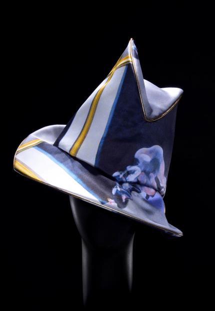 Stephen Jones Autumn Winter 2016 Compton Street Francis Bacon silk trilby 03 Compton St