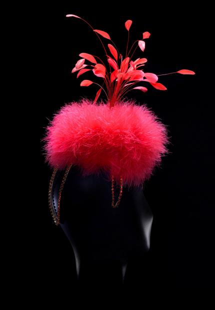 Stephen Jones Autumn Winter 2016 Lola Stromboli marabout and rhinestone showgirl headdress 10 The Windmill