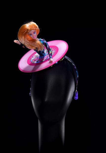 Stephen Jones Autumn Winter 2016 Jodie Harsh lame perspex barbie hat 12 Madame Jojo