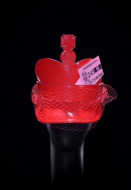 Stephen Jones Autumn Winter 2016 London phone box visor 14 999