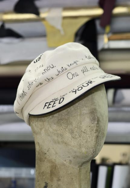 Stephen Jones Millinery Spring Summer 2018 Hats Sketch hand written fishing cap