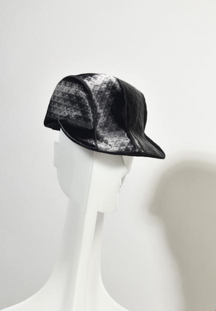 Stephen Jones Millinery Spring Summer 2020 an embossed satin baseball cap