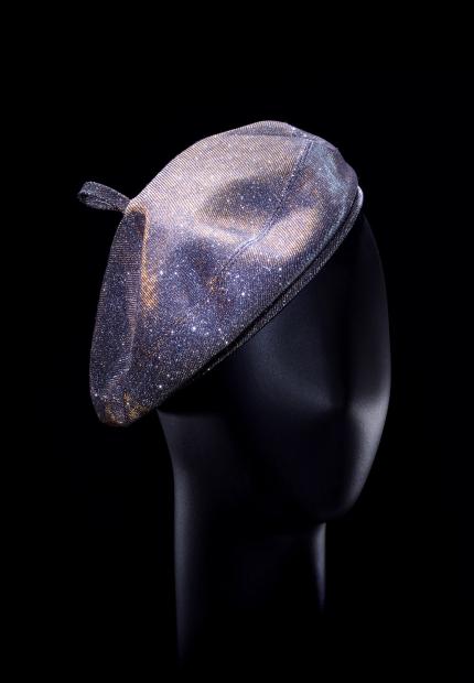 Stephen Jones Autumn Winter 2016 Soho collection glitter gold silver beret Sherwood Street