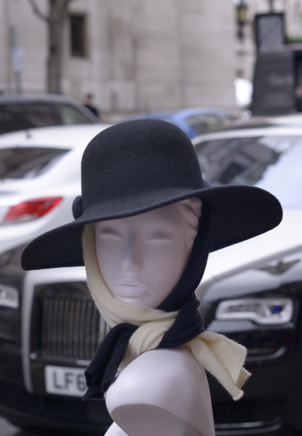 Stephen Jones Millinery Autumn Winter 2017 Joseph Scarf trimmed wavy hat