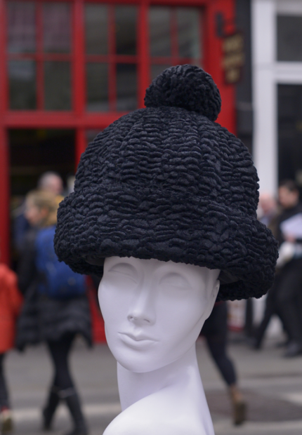 Stephen Jones Millinery Autumn Winter 2017 Acne faux astrakhan pompom hat