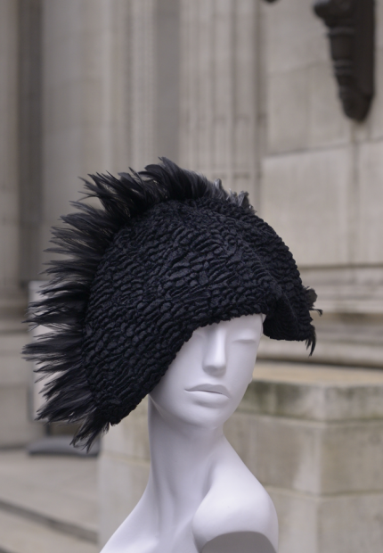 Stephen Jones Millinery Autumn Winter 2017 Chloe faux astrakhan feather