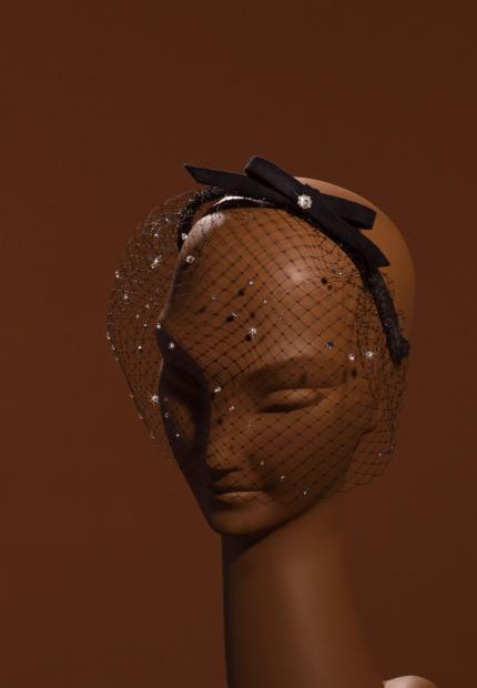rhinestone veil Stephen Jones Millinery Autumn Winter 2018 Crowns