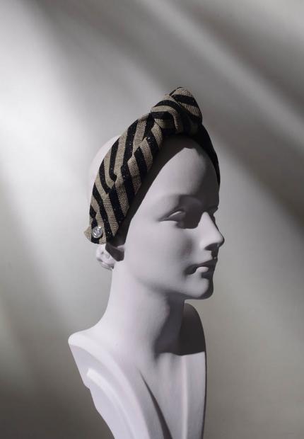 Stephen Jones Spring Summer 2017 Shade collection glitter stripped turban headband 