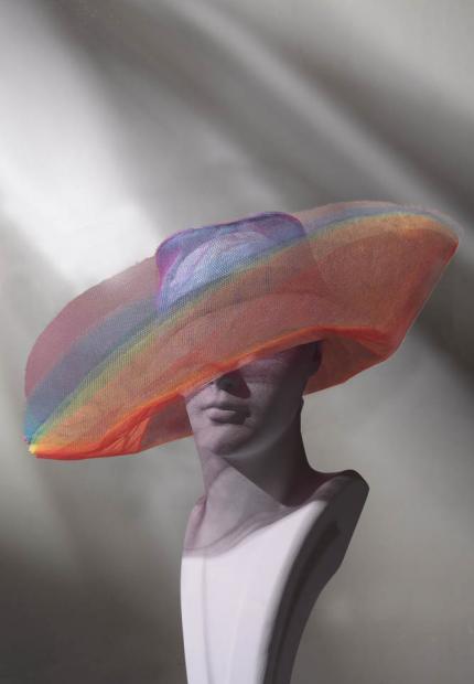 Stephen Jones Spring Summer 2017 Shade collection tulle rainbow sun hat 