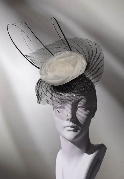 Stephen Jones Spring Summer 2017 Shade collection flower veil ostrich quill racing 