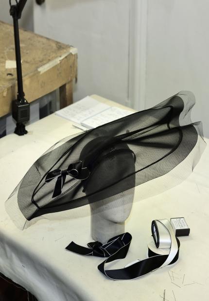 Stephen Jones Millinery Spring Summer 2018 Hats Fold large oval headdress