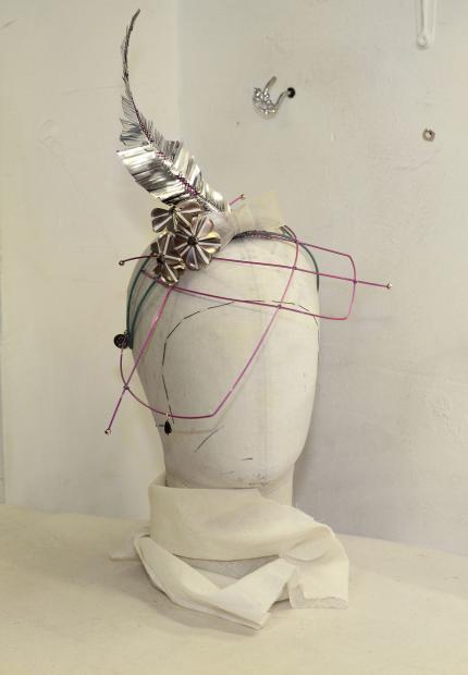 Stephen Jones Millinery Spring Summer 2018 Hats Trimming A collage of inverted millinery trimmings nylon mylar glass and plastic 08 Trimming