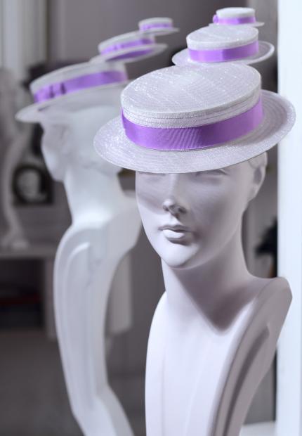 Stephen Jones Millinery Spring Summer 2018 Hats Reflections A triplicate lurex organza boater 11 Reflections