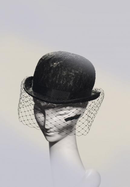 Stephen Jones Millinery Spring Summer 2019 Parfum Derby veiled lace bowler