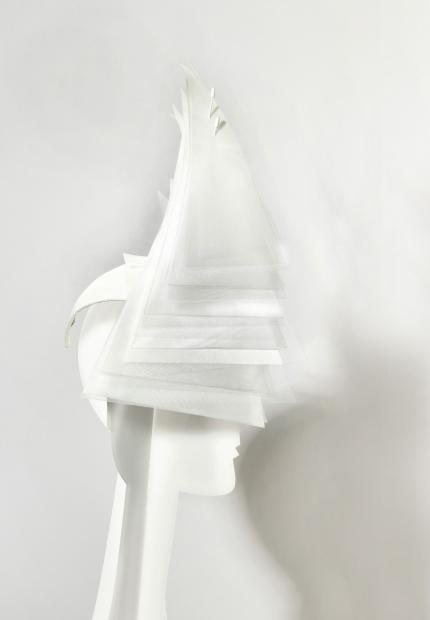 Stephen Jones Millinery Spring Summer 2020 an acetate, crin, organza, tulle & straw flag 03 Triangle