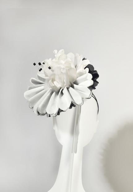 Stephen Jones Millinery Spring Summer 2020 a pleated silk and jet waterlily 08 Pleat