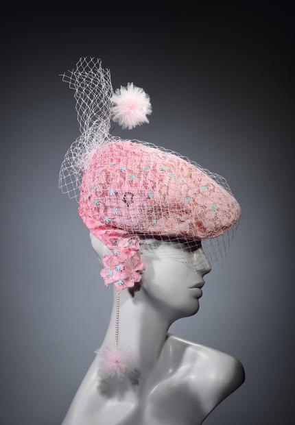 Stephen Jones Millinery Winter pink hat