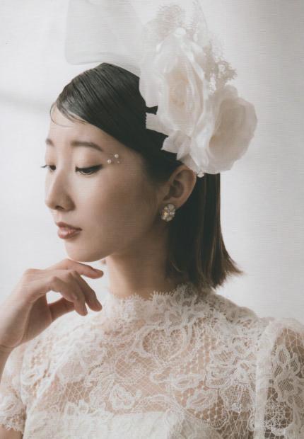 Stephen Jones Bridal Wedding white roses 